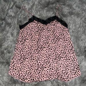 Leopard tank in pink nwot